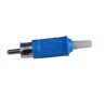 Plug RCA azul macho rabicho claro