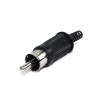 Plug RCA preto macho rabicho