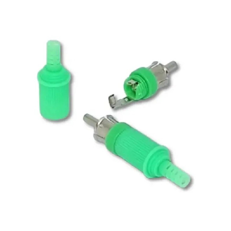 Plug RCA verde macho rabicho
