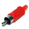 Plug RCA vermelho macho rabicho