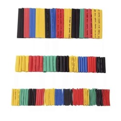 Kit termo retratil colorido 164 unidades 5 cores