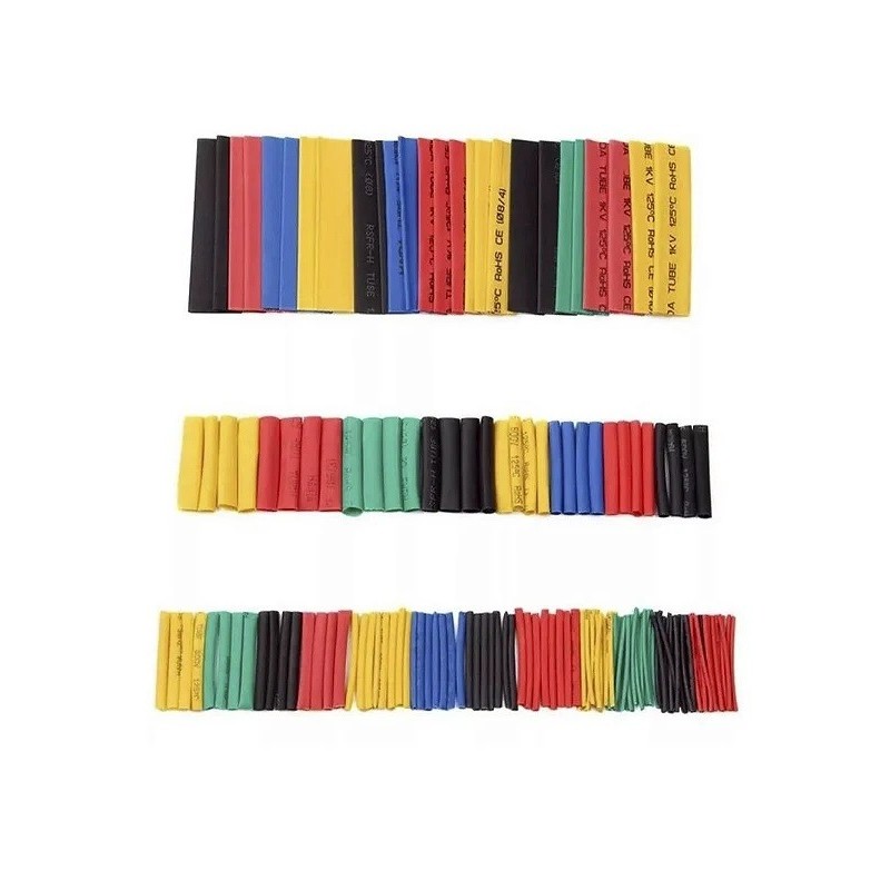 Kit termo retratil colorido 164 unidades 5 cores