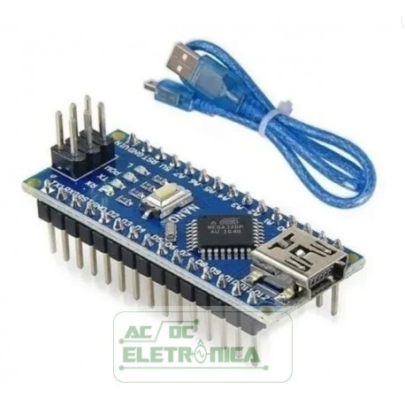 Placa nano V3.0 + cabo USB para Arduino