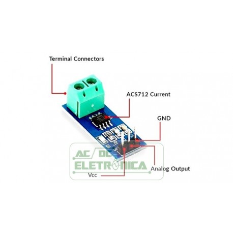 Modulo sensor de corrente ACS712 30A