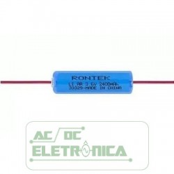 Bateria 3,6v AA 2500mAh lithium ER14505 c/terminal - 14x50mm