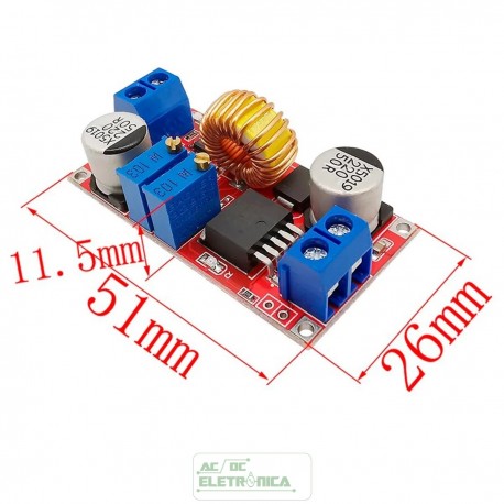 Modulo regulador de tensão step down XL4015 5A DC DC