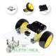 Kit chassi 2WD (2 rodas) robô para arduino