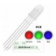 Led 5mm RGB leitoso 800mcd catodo