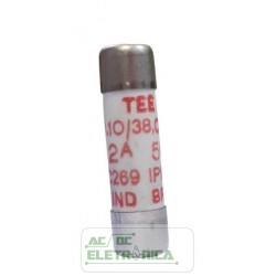 Fusível ceramico 2A 500V 10x38mm retardo 100KA gL IEC