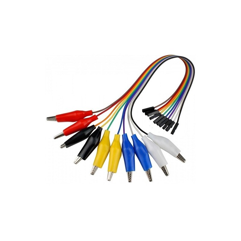 Cabo garra jacare + jumper femea 10 vias 30cm - Arduino Cabo garra jacare + jumper femea 10 vias 30cm - Arduino