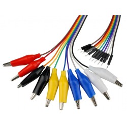 Cabo garra jacare + jumper macho 30cm - Arduino