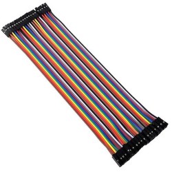 Cabo jumper femea x femea 40 vias x 20cm arduino