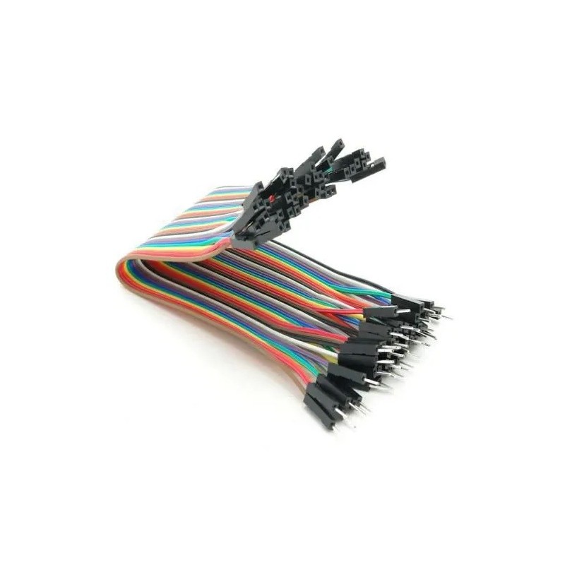 Cabo jumper macho x femea 40 vias x 20cm arduino Cabo jumper macho x femea 40 vias x 20cm arduino