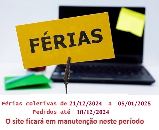 Informativo. Férias coletivas de 21/12/2022 a 05/01/2025.